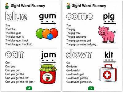 220 Sight Word Fluency Learning Book