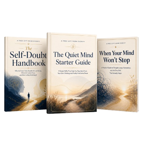 The Quiet Mind Starter Guide, When Your Mind Won't Stop, and The Self-Doubt Handbook
