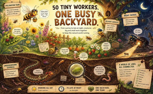 The Secret Jobs of Backyard Creatures