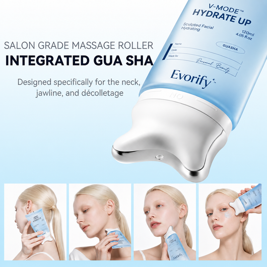 PDRN Peptide Gua Sha Lifting Gel Cream for Jawline Definition, Face Sculpting & De-Puffing, Firming & Elasticity Care for Dry and Sagging Skin, Glass Skin Glow, At-Home Facial Care | Korean Skincare